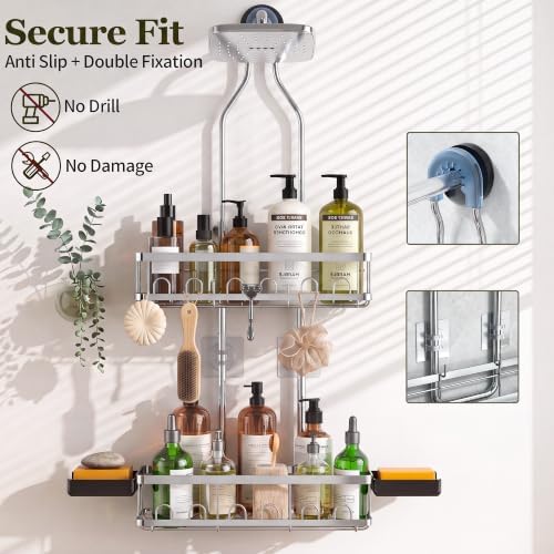Skyapex Shower Caddy Hanging: Adjustable Height, Rustproof Shelves - Image 5