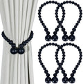 KLOGTSIND Magnetic Curtain Tiebacks, 4 Pack Wood Bead Curtain Holdbacks by KLOGTSINDDirect