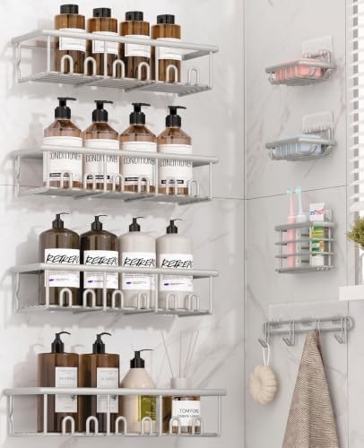 8 Pack Adhesive Rustproof Shower Caddy by Unknown