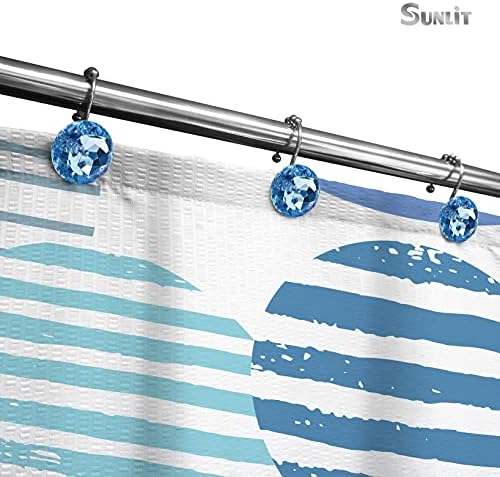 Sunlit Luxury Design Round Blue Diamond Crystal Gem Bling - Image 4