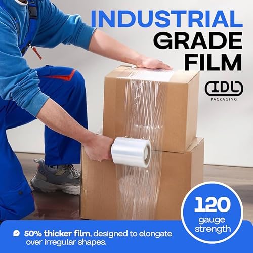 IDL Packaging 5" Stretch Wrap Mini Roll, 700 feet, 120 Gauge - Image 6