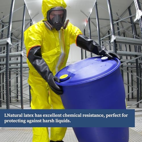 Haiou Chemical Resistant Nitrile Gloves Long Rubber Gloves - Image 4
