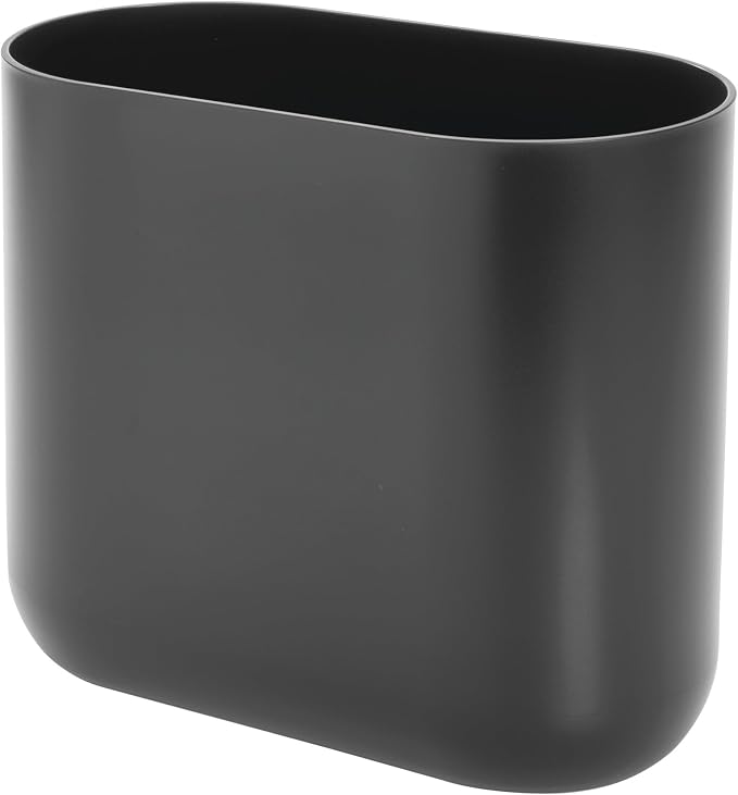 iDesign Small Slim Plastic Bathroom Trash Can - Image 8