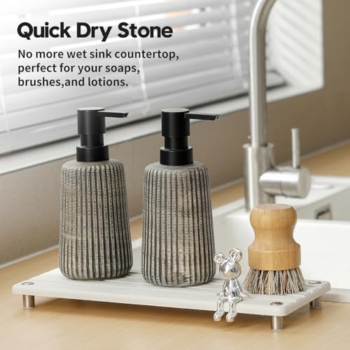 Razborci Instant Dry Sink Caddy Kitchen Sink Organizer, Quick Drying Stone Tray - Image 4