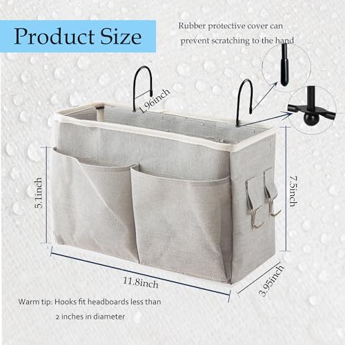 SMALL GOAL Bedside Caddy, Bedside Hanging Storage Organizer - Image 3