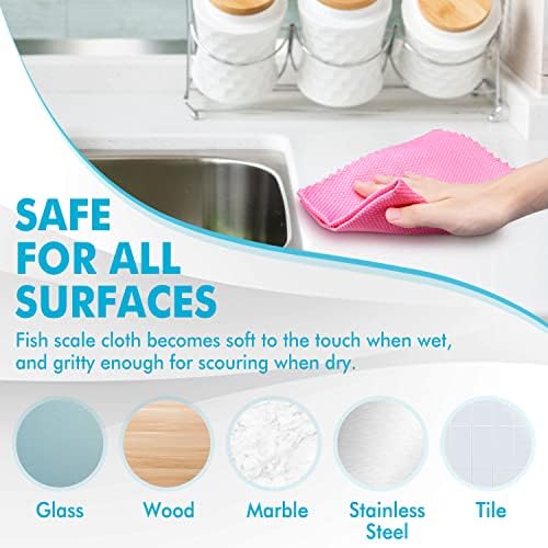 Easy Clean Fish Scale Nanoscale Dish Cloths, Streak Free Miracle Microfiber - Image 6