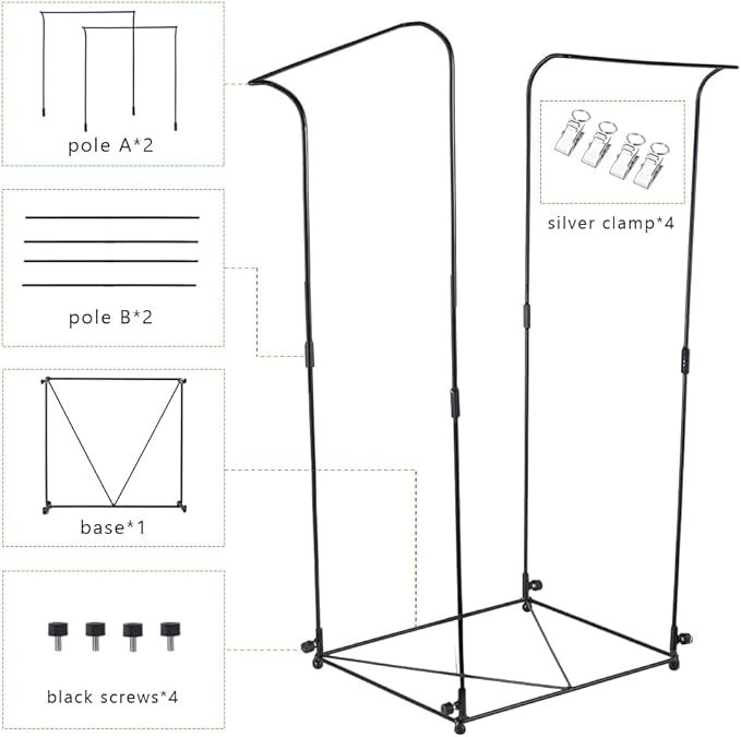 Trash Bag Holder, 30-45 Gallon Metal Garbage Bag Holder | Portable Trash Bag - Image 6