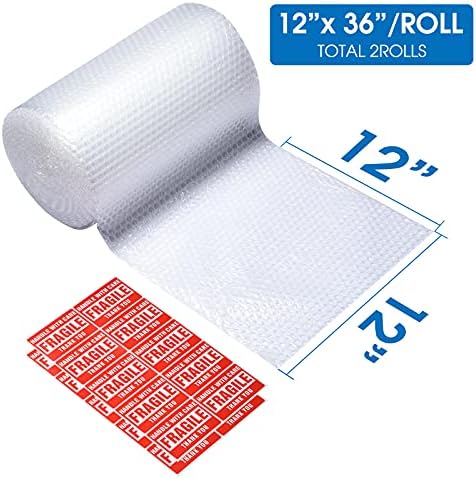 Bubble Cushioning Wrap Roll, Sumono 12 Inch x 72 Feet Total Bubble Roll - Image 5
