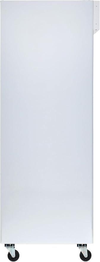 Kratos Commercial Two Door Merchandising Refrigerator, Sliding Two Door Mobile White Display Refrigerator for Shops and C Stores, 53" Wide, LED Lighting, 115V (67K-209)