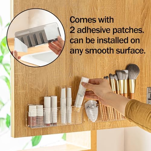 Bathroom Medicine Cabinet Organizer Set, Small Narrow Compact Shelves Holder - Image 4
