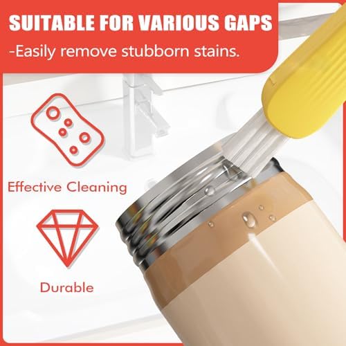 Cup Lid Gap Cleaning Brush 3PCS Bottle Brushes 3 in 1 Cup Lid Gap Cleaner - Image 7