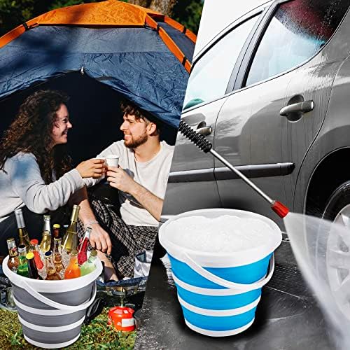 2 Pack Collapsible Buckets 10L 2.6 Gallon Cleaning Bucket Mop Bucket Folding - Image 6