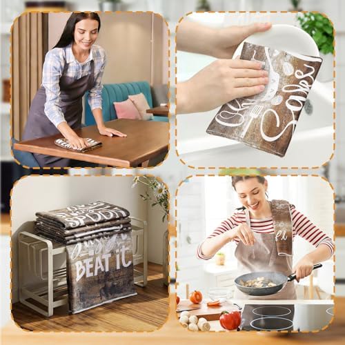 Bencailor 6 Pcs Farmhouse Kitchen Towels Brown Kitchen Decor and Accessories - Image 5