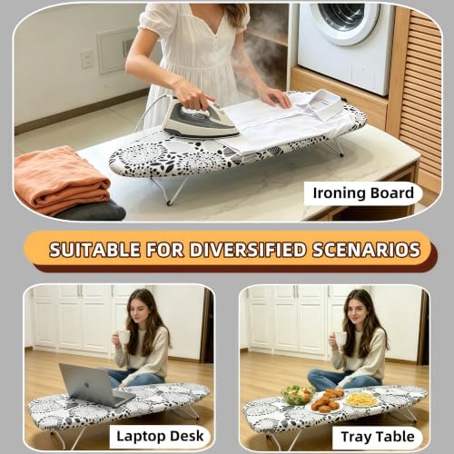 Tabletop Ironing Board with Heat Resistant Cover and Pad - Image 6