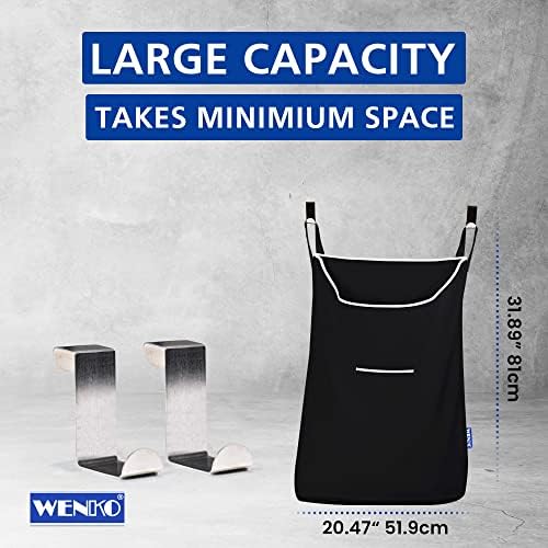 WENKO Laundry Hamper Bag Hanging, Over The Door Basket - Image 5