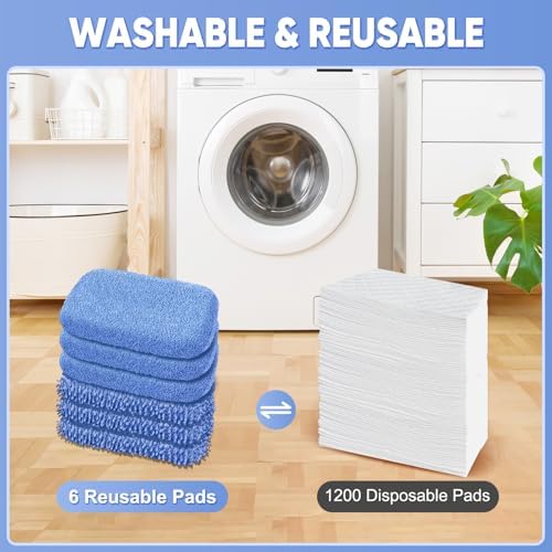 6-Pack Reusable Microfiber Mop Pads Compatible - Image 5
