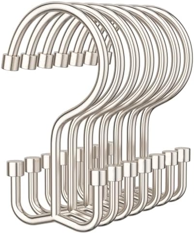 24 Pcs Shower Curtain Hooks, OEH Shower Curtain Rings, Durable Shower Curtain by OEH