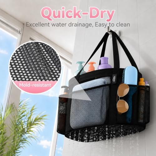 YASONIC Double Handles Mesh Shower Caddy Portable - Image 5