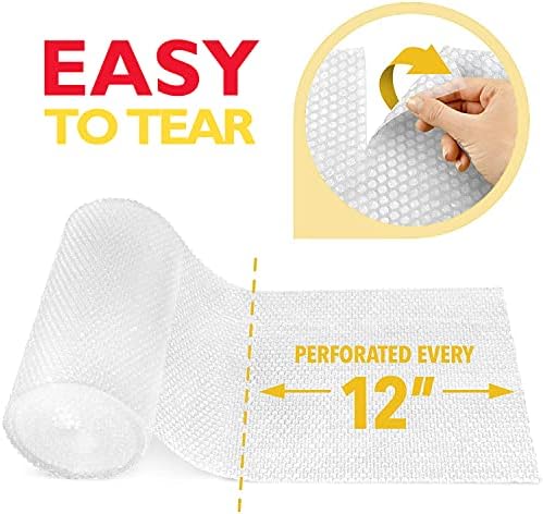 12 inch x 30 ft Bubble Cushioning Wrap, Perforated Every 12" Protective Packing - Image 2
