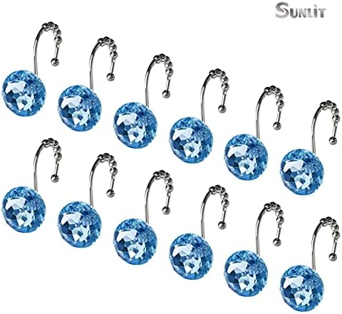 Sunlit Luxury Design Round Blue Diamond Crystal Gem Bling - Image 3