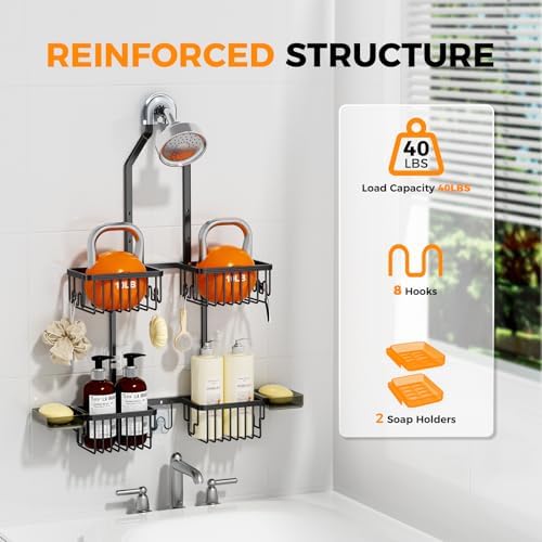 Adjustable Aluminum Shower Caddy Hanging - Image 4
