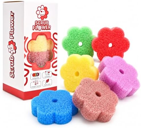 Scrub Flower Temperature-Sensitive Non-Scratch Dish Sponges by DrWOW