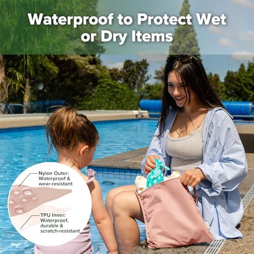 haakaa Wet Dry Bags for Baby, Water Resistant Wet Dry Bag - Image 2