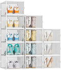 SIMPDIY XL Clear Shoe Storage Boxes, Stackable Shoe Organizer by DecorateYourHome