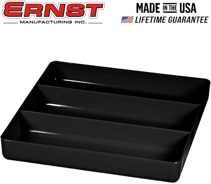 Ernst Manufacturing Stackable Home, Office & Workshop Tray in Black - Image 5