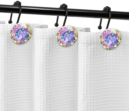 Sunlit Rustic Decorative Shower Curtain Hooks, Cabin Shower Curtain Hooks - Image 3