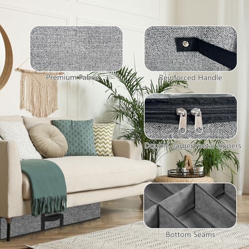 homyfort Under the Bed Shoe Organizer Fits 12 Pairs and 4 Pairs Boots, Sturdy & - Image 6