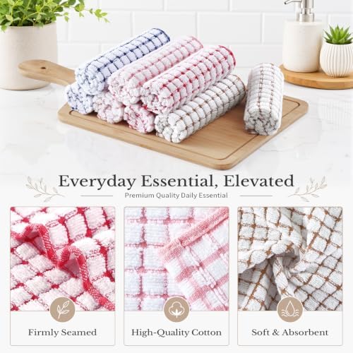 Homaxy 12 Pack Terry Kitchen Dish Cloths - Image 2
