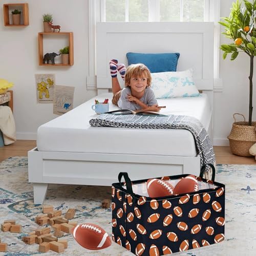 MAIZMZ Kids Hamper Storage Bins Organizer Toy Box Laundry Basket Large Canvas - Image 3