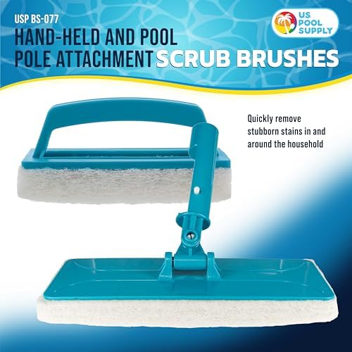 U.S. Pool Supply Hand-Held & Pool Pole Attachment Scrub Brushes - Image 2