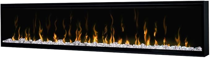 Dimplex IgniteXL 74" Built-in Linear Electric Fireplace (Model: XLF74), 8530/5118 BTU, 240/120 Volt, 2500/1500 Watt, Black