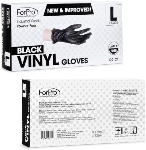 ForPro Disposable Vinyl Gloves, Industrial Grade, Powder & Latex Free, - Image 2