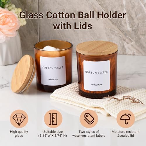 2 Pack Glass Qtip Holder Dispenser Set - Image 6