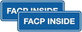 Signs ByLITA Standard FACP Inside Sign | Fire Safety Signage (Blue) - Small 2 Pack