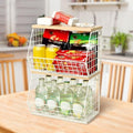 Mefirt Fruit Basket, 2-Tier Fruit Bowl by Mefirt