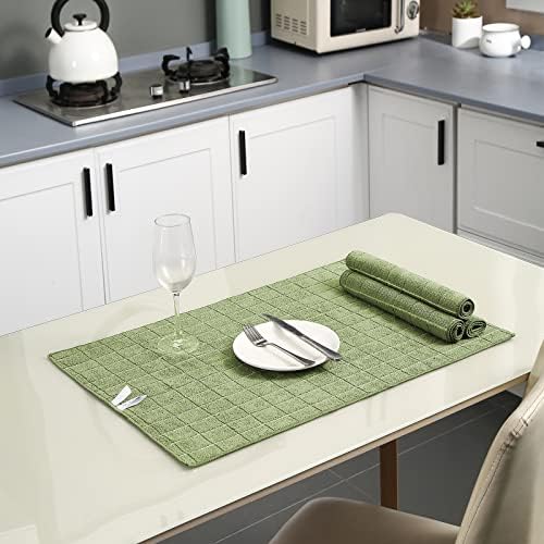 Puomue Microfiber Kitchen Towels and Dishcloths Set, 26 x 18 Inch and 12 x 12 - Image 5