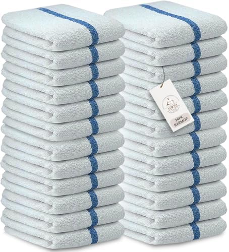 Bar Mop Towels Pack of 24 – Bulk Terry Cleaning Rags 16"x19" – Absorbent by ASTILTEXCottonTowels
