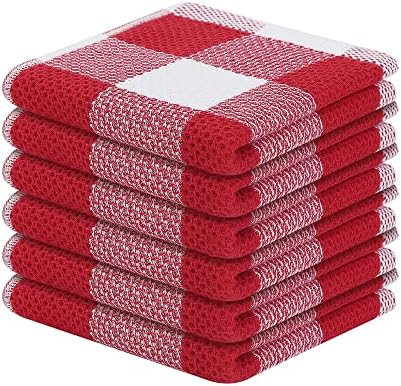 Mordimy Cotton Waffle Weave Dish Cloths, 6 Pack by Mordimy