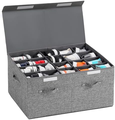 Shoe Storage Organizer for Closet Fits 20 Pairs, Large Shoe Storage Box by FBBABB