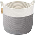 Goodpick Woven Rope Blanket Basket Living Room by Goodpick