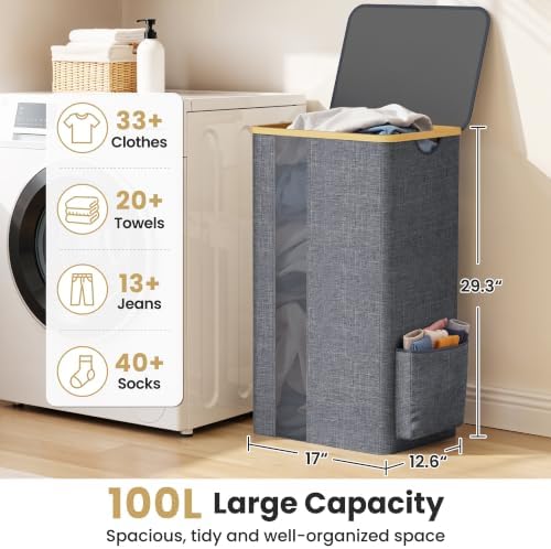 BlissTotes 100L Laundry Basket Hamper - Image 2