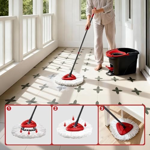 4 Pack Microfiber mop Head Replacements, Compatible - Image 4
