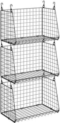 Sonyabecca 3-Pack Hanging Laundry Baskets, Foldable Metal Wire Shelves by Sonyabecca