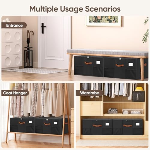 Shoe Organizer for Closet, Adjustable Storage Box Holds 24 Pairs - Image 6