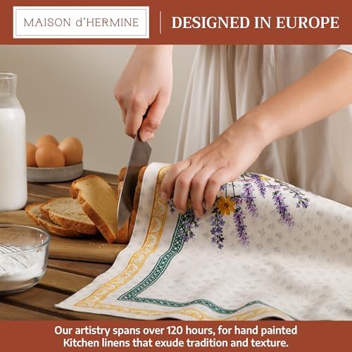 Maison d' Hermine Kitchen Towels Set of 6 Reusable 100% Cotton 27.50" x 20" - Image 3