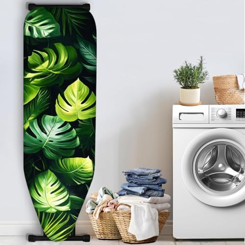 Nuxovilar Green Monstera Leaves Ironing Board Cover 15x54 Polyester - Image 3